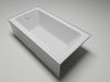 60" x 32" Alcove Soaking Acrylic Bathtub with 3 Side Tiling Flange - HomeBeyond