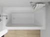 60" x 32" Alcove Soaking Acrylic Bathtub with 3 Side Tiling Flange - HomeBeyond