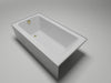 60" x 32" Alcove Soaking Acrylic Bathtub with 3 Side Tiling Flange - HomeBeyond