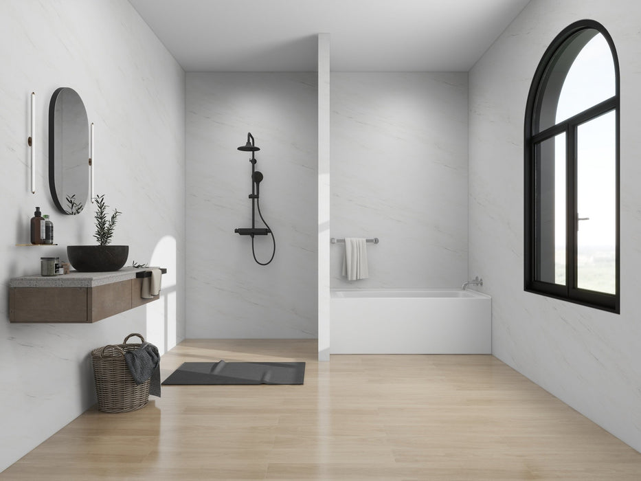 60" x 32" Modern Alcove Soaking Acrylic Bathtub with 3-Side Integral Tiling Flange Right Drain VA6301-LR - HomeBeyond