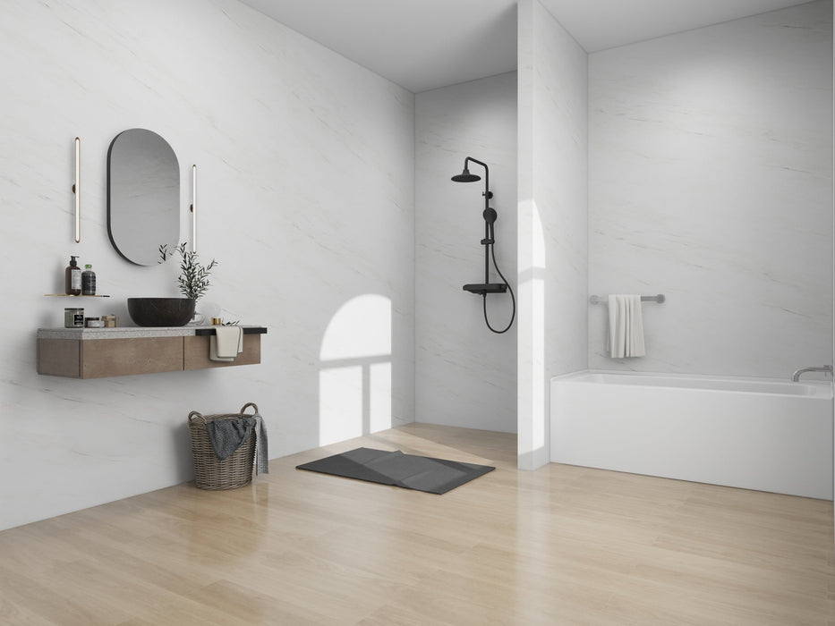 60" x 32" Modern Alcove Soaking Acrylic Bathtub with 3-Side Integral Tiling Flange Right Drain VA6301-LR - HomeBeyond