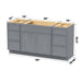 63" Modern Freestanding Birch & Plywood Bathroom Vanity Base Only – Shaker Style Storage Cabinet with 6 Drawers & 2 Doors VA41153-33-153 - HomeBeyond