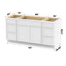 63" Modern Freestanding Birch & Plywood Bathroom Vanity Base Only – Shaker Style Storage Cabinet with 6 Drawers & 2 Doors VA41153-33-153 - HomeBeyond