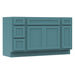 63" Modern Freestanding Oak Bathroom Vanity Base Only – Shaker Style Storage Cabinet with 4 Drawers & 3 Doors VA40123-39-121 - HomeBeyond