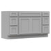 63" Modern Freestanding Oak Bathroom Vanity Base Only – Shaker Style Storage Cabinet with 6 Drawers & 2 Doors VA40123-39-123 - HomeBeyond
