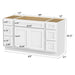 63" Modern Freestanding Oak Bathroom Vanity Base Only – Shaker Style Storage Cabinet with 6 Drawers & 2 Doors VA40123-39-123 - HomeBeyond