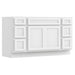63" Modern Freestanding Oak Bathroom Vanity Base Only – Shaker Style Storage Cabinet with 6 Drawers & 2 Doors VA40123-39-123 - HomeBeyond