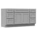 63" Modern Freestanding Oak Bathroom Vanity Base Only – Shaker Style Storage Cabinet with 6 Drawers & 2 Doors VA40153-33-153 - HomeBeyond