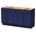 63" Oak Bathroom Vanity Cabinet without Top - 4 Drawers & 3 Doors - HomeBeyond