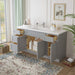 63" Oak Bathroom Vanity Cabinet without Top - 4 Drawers & 3 Doors - HomeBeyond