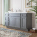 63" Oak Bathroom Vanity Cabinet without Top - 4 Drawers & 3 Doors - HomeBeyond