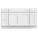 63" Oak Bathroom Vanity Cabinet without Top - 4 Drawers & 3 Doors - HomeBeyond
