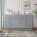 63" Oak Bathroom Vanity Cabinet without Top - 4 Drawers & 3 Doors - HomeBeyond