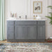 63" Oak Bathroom Vanity Cabinet without Top - 4 Drawers & 3 Doors - HomeBeyond