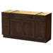 63" Oak Bathroom Vanity Cabinet without Top - 4 Drawers & 3 Doors - HomeBeyond