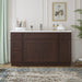 63" Oak Bathroom Vanity Cabinet without Top - 4 Drawers & 3 Doors - HomeBeyond