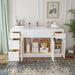 63" Oak Bathroom Vanity Cabinet without Top - 4 Drawers & 3 Doors - HomeBeyond