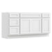 63" Oak Bathroom Vanity Cabinet without Top - 4 Drawers & 3 Doors - HomeBeyond