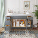 63" Oak Bathroom Vanity Cabinet without Top - 4 Drawers & 3 Doors - HomeBeyond