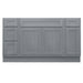 63" Oak Bathroom Vanity Cabinet without Top - 4 Drawers & 3 Doors - HomeBeyond