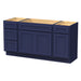 63" Oak Bathroom Vanity Cabinet without Top - 4 Drawers & 3 Doors - HomeBeyond