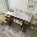 63" Oak Bathroom Vanity Cabinet without Top - 6 Drawers & 2 Doors - HomeBeyond