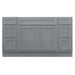 63" Oak Bathroom Vanity Cabinet without Top - 6 Drawers & 2 Doors - HomeBeyond