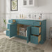 63" Oak Bathroom Vanity Cabinet without Top - 6 Drawers & 2 Doors - HomeBeyond