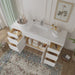 63" Oak Bathroom Vanity Cabinet without Top - 6 Drawers & 2 Doors - HomeBeyond