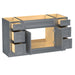 63" Oak Bathroom Vanity Cabinet without Top - 6 Drawers & 2 Doors - HomeBeyond