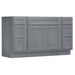 63" Oak Bathroom Vanity Cabinet without Top - 6 Drawers & 2 Doors - HomeBeyond