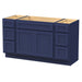 63" Oak Bathroom Vanity Cabinet without Top - 6 Drawers & 2 Doors - HomeBeyond