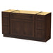 63" Oak Bathroom Vanity Cabinet without Top - 6 Drawers & 2 Doors - HomeBeyond