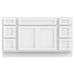 63" Oak Bathroom Vanity Cabinet without Top - 6 Drawers & 2 Doors - HomeBeyond