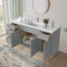 63" Plywood Bathroom Vanity Cabinet without Top - 4 Drawers & 3 Doors - HomeBeyond