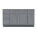 63" Plywood Bathroom Vanity Cabinet without Top - 4 Drawers & 3 Doors - HomeBeyond