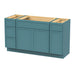 63" Plywood Bathroom Vanity Cabinet without Top - 4 Drawers & 3 Doors - HomeBeyond