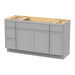 63" Plywood Bathroom Vanity Cabinet without Top - 4 Drawers & 3 Doors - HomeBeyond