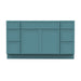 63" Plywood Bathroom Vanity Cabinet without Top - 6 Drawers & 2 Doors - HomeBeyond