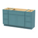 63" Plywood Bathroom Vanity Cabinet without Top - 6 Drawers & 2 Doors - HomeBeyond