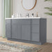 63" Plywood Bathroom Vanity Cabinet without Top - 6 Drawers & 2 Doors - HomeBeyond