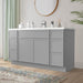 63" Plywood Bathroom Vanity Cabinet without Top - 6 Drawers & 2 Doors - HomeBeyond