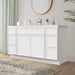 63" Plywood Bathroom Vanity Cabinet without Top - 6 Drawers & 2 Doors - HomeBeyond