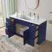 63" Plywood Bathroom Vanity Cabinet without Top - 6 Drawers & 2 Doors - HomeBeyond