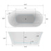 63" x 29.5" Freestanding Acrylic Bathtub, Modern Stand Alone Soaking Tub with Chrome Finish Easy to Install and Pop - up Drain - HomeBeyond
