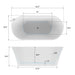 63" x 30" Modern Freestanding Acrylic Soaking Bathtub Glossy White Soaker Tub Chrome Pop Up Drain VA6809 - HomeBeyond