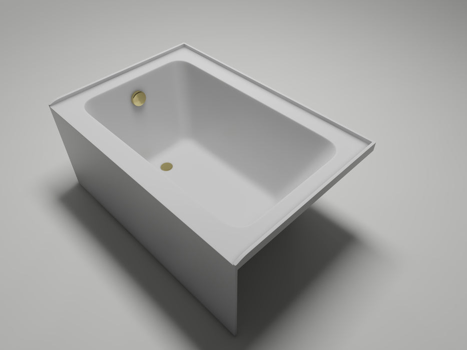 48" x 32" Alcove Soaking Acrylic Bathtub with 3 Side Tiling Flange