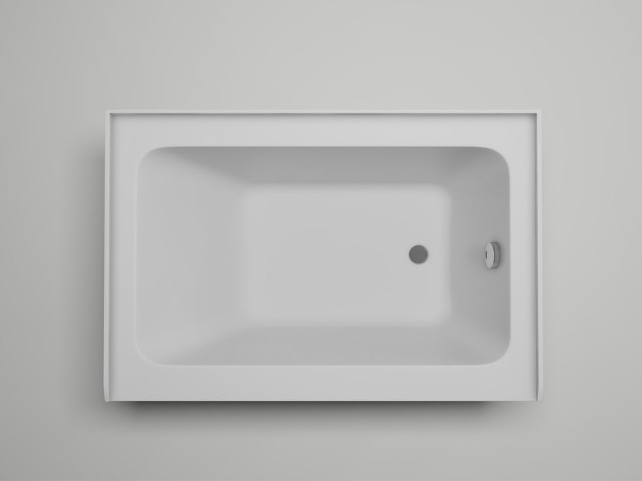 48" x 32" Modern Alcove Soaking Acrylic Bathtub with 3-Side Integral Tiling Flange Right Drain VA6301-SR