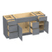 66" Modern Freestanding Birch & Plywood Bathroom Vanity Base Only – Shaker Style Storage Cabinet with 6 Drawers & 2 Soft-Closing Doors VA41153-362R-151 - HomeBeyond