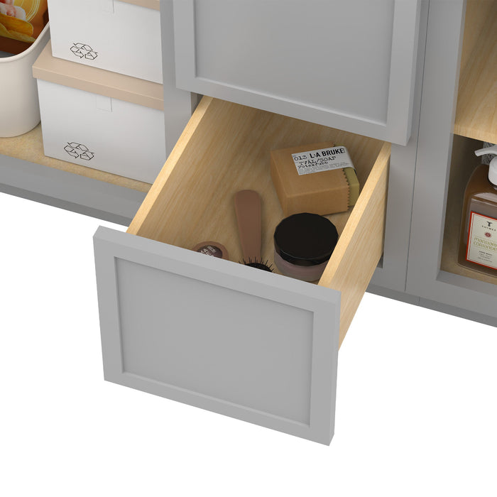 66" Modern Freestanding Birch & Plywood Bathroom Vanity Base Only – Shaker Style Storage Cabinet with 6 Drawers & 2 Soft-Closing Doors VA41153-362R-151 - HomeBeyond